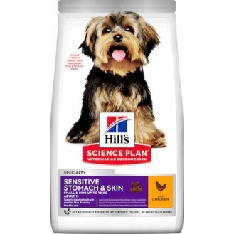 Hill's Science Plan Sensitive Stomach & Skin Small & Mini 3kg Dry Food for Adult Small Breed Dogs with Chicken and Rice