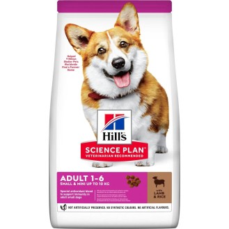 Hill's Science Plan Adult Small & Mini 6kg Dry Food for Adult Small Breed Dogs with Lamb.