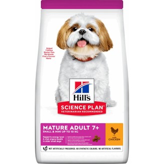 Hill's Science Plan Mature Adult 7+ Small & Mini 1.5kg Dry Food for Adult Small Breed Dogs with Chicken / Rice