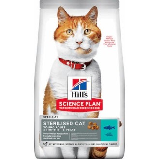 Hill's Science Plan Young Adult Sterilized Dry Food for Sterilized Adult Cats with Tuna 300gr
