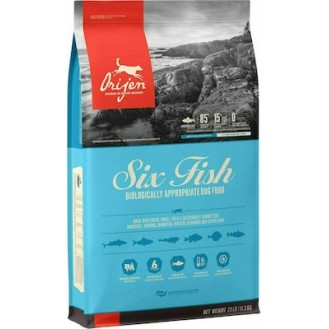 Orijen Six Fish Grain Free Dry Dog Food for All Breeds with Fish 11.4kg