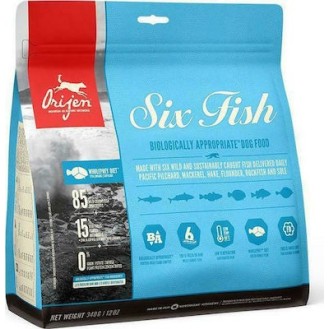 Orijen Six Fish Grain Free Dry Dog Food for All Breeds with Fish 0.34kg