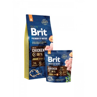 Brit Premium by Nature Junior Medium 3kg Dry Food for Medium Breed Puppies with Chicken