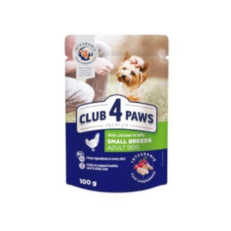 CLUB 4 PAWS Premium With chicken in jelly. Complete canned pet food for adult dogs,100gr