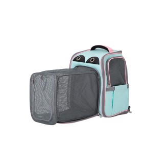 Fuji Backpack With Compartment Pink and Blue 42x39x26