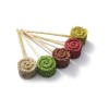 Coloured rawhide lollipop in a display box (140pcs)
