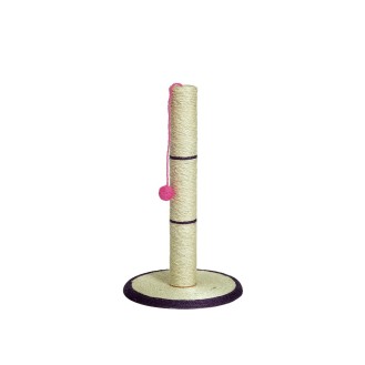 Sisal scratching post with little ball