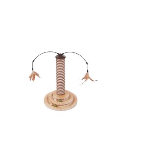 Scratching post with toy base and 2 toys.Size: ø25x32h cm