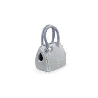 Pet carrier with bow - SilverGlitter - SM