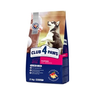 CLUB 4 PAWS Premium for puppies of all breeds Rich in chicken. Complete dry pet food, 14 kg